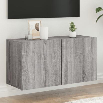 Comodă TV de perete, gri sonoma, 80x30x41 cm GartenMobel Dekor