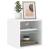 Comode TV de perete cu lumini LED, alb, 30x28,5x30 cm GartenMobel Dekor