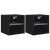 Comode TV de perete cu lumini LED, 2 buc., negru, 30x28,5x30 cm GartenMobel Dekor