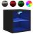 Comode TV de perete cu lumini LED, 2 buc., negru, 30x28,5x30 cm GartenMobel Dekor