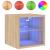 Comode TV de perete cu lumini LED 2 buc. stejar 30x28,5x30 cm GartenMobel Dekor