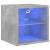 Comodă TV de perete cu lumini LED, gri beton, 30x28,5x30 cm GartenMobel Dekor