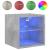 Comode TV de perete cu lumini LED 2 buc. gri beton 30x28,5x30cm GartenMobel Dekor