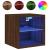 Comode TV cu lumini LED, 2 buc., stejar maro, 30x28,5x30 cm GartenMobel Dekor