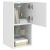 Comode TV cu lumini LED, 2 buc., alb, 30,5x30x60 cm GartenMobel Dekor