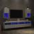 Comode TV cu lumini LED, 2 buc., alb, 30,5x30x60 cm GartenMobel Dekor