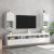 Comode TV cu lumini LED, 2 buc., alb, 30,5x30x60 cm GartenMobel Dekor