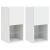 Comode TV cu lumini LED, 2 buc., alb, 30,5x30x60 cm GartenMobel Dekor