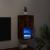 Comodă TV cu lumini LED, stejar fumuriu, 30,5x30x60 cm GartenMobel Dekor