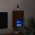 Comodă TV cu lumini LED, stejar maro, 30,5x30x60 cm GartenMobel Dekor