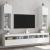 Comode TV cu lumini LED, 2 buc., alb, 30,5x30x90 cm GartenMobel Dekor