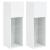 Comode TV cu lumini LED, 2 buc., alb, 30,5x30x90 cm GartenMobel Dekor