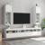 Comode TV cu lumini LED, 2 buc., alb, 30,5x30x90 cm GartenMobel Dekor
