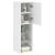 Comodă TV cu lumini LED, alb, 30,5x30x102 cm GartenMobel Dekor