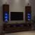 Comode TV cu lumini LED, 2 buc., stejar maro, 30,5x30x102 cm GartenMobel Dekor