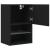 Comodă TV cu lumini LED, negru, 40,5x30x60 cm GartenMobel Dekor