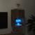 Comodă TV cu lumini LED, stejar fumuriu, 40,5x30x60 cm GartenMobel Dekor
