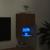 Comodă TV cu lumini LED, stejar maro, 40,5x30x60 cm GartenMobel Dekor