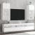 Comode TV cu lumini LED, 2 buc., alb, 40,5x30x90 cm GartenMobel Dekor