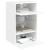 Comodă TV de perete cu lumini LED, alb, 40x30x60,5 cm GartenMobel Dekor