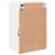 Comode TV de perete cu lumini LED, 2 buc., alb, 40x30x60,5 cm GartenMobel Dekor
