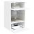 Comode TV de perete cu lumini LED, 2 buc., alb, 40x30x60,5 cm GartenMobel Dekor