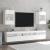 Comode TV de perete cu lumini LED, 2 buc., alb, 40x30x60,5 cm GartenMobel Dekor