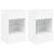 Comode TV de perete cu lumini LED, 2 buc., alb, 40x30x60,5 cm GartenMobel Dekor
