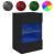 Comodă TV de perete cu lumini LED, negru, 40x30x60,5 cm GartenMobel Dekor