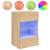 Comodă TV de perete cu lumini LED, stejar sonoma, 40x30x60,5 cm GartenMobel Dekor