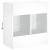 Comodă TV de perete cu lumini LED, alb, 58,5x30x60,5 cm GartenMobel Dekor