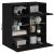 Comodă TV de perete cu lumini LED, negru, 58,5x30x60,5 cm GartenMobel Dekor