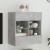 Comodă TV de perete cu lumini LED, gri beton, 58,5x30x60,5 cm GartenMobel Dekor