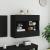 Comodă TV de perete cu lumini LED, negru, 78,5x30x60,5 cm GartenMobel Dekor