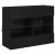 Comodă TV de perete cu lumini LED, negru, 78,5x30x60,5 cm GartenMobel Dekor