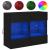 Comodă TV de perete cu lumini LED, negru, 78,5x30x60,5 cm GartenMobel Dekor