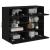 Comodă TV de perete cu lumini LED, negru, 78,5x30x60,5 cm GartenMobel Dekor