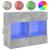 Comodă TV de perete cu lumini LED, gri beton, 78,5x30x60,5 cm GartenMobel Dekor