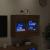 Comodă TV de perete cu lumini LED, stejar maro, 78,5x30x60,5 cm GartenMobel Dekor