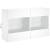 Comodă TV de perete cu lumini LED, alb, 98,5x30x60,5 cm GartenMobel Dekor