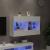 Comodă TV de perete cu lumini LED, alb, 98,5x30x60,5 cm GartenMobel Dekor