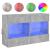 Comodă TV de perete cu lumini LED, gri beton, 98,5x30x60,5 cm GartenMobel Dekor