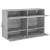 Comodă TV de perete cu lumini LED, gri beton, 98,5x30x60,5 cm GartenMobel Dekor