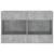 Comodă TV de perete cu lumini LED, gri beton, 98,5x30x60,5 cm GartenMobel Dekor