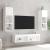 Comode TV cu lumini LED, 2 buc., alb, 60x30x30 cm GartenMobel Dekor
