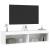 Comode TV cu lumini LED, 2 buc., alb, 60x30x30 cm GartenMobel Dekor