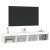 Comode TV cu lumini LED, 2 buc., alb, 60x30x30 cm GartenMobel Dekor