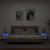 Comode TV de perete cu lumini LED, 2 buc., alb, 40x30x40 cm GartenMobel Dekor