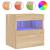 Comodă TV de perete cu lumini LED, stejar sonoma, 40x30x40 cm GartenMobel Dekor