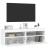 Comode TV de perete cu lumini LED, 2 buc., alb, 60x30x40 cm GartenMobel Dekor
